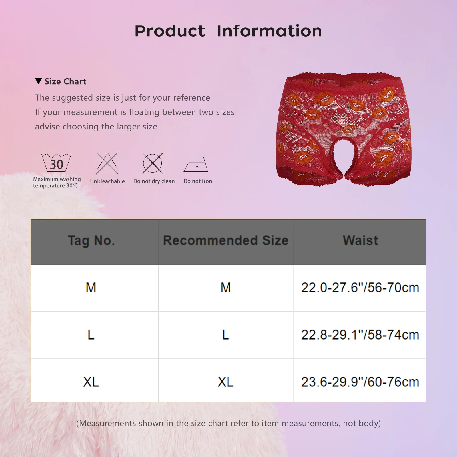 Celana Dalam Renda Pola Hati Bibir Wanita Celana Dalam Tembus Pandang Selangkangan Terbuka Pinggang Tinggi Lingerie Menggoda untuk Pakaian Bulan Madu Ulang Tahun