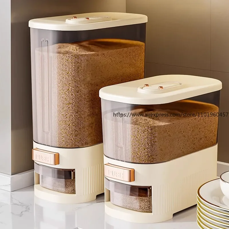 Food-Grade Rice Storage Container Airtight Rice Bucket for Home Insect Moisture Proof Cereal Dispenser