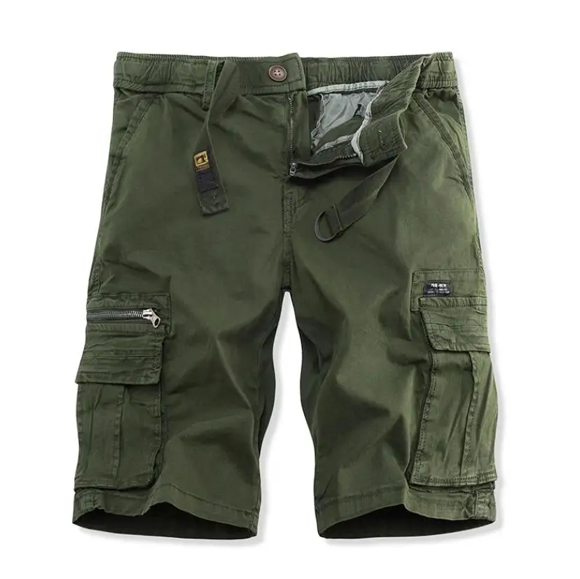 Men Cargo Shorts Multi Pocket Pants New Summer Male Cotton Casual Tool Shorts High Quality Man Military Loose Cargo Pants 40