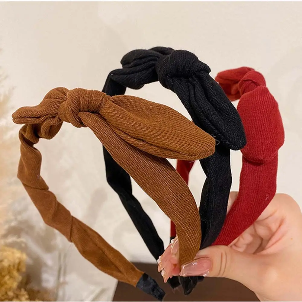 

Lovely Fashion Refreshing Cloth Bow Velvet Bow Headwear Bow Hair Hoop Korean Headbands Bow Hair Band Head Hoop