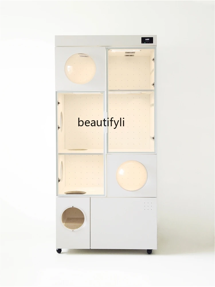 

Intelligent Constant Temperature Villa Sand Basin Luxury Cat House Cabinet Villa Cat Cage