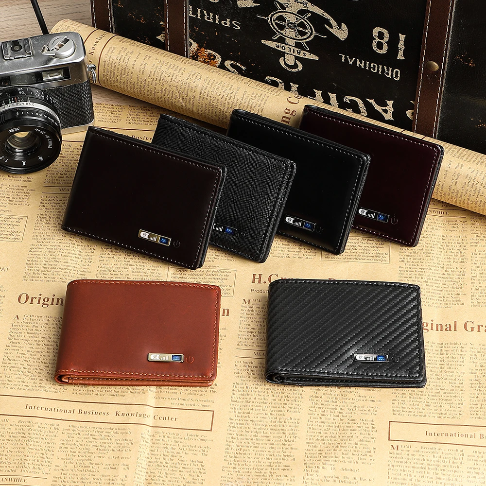 Imagem -06 - Gps Card Holder Carteira para Homens Slim Money Clip Smart Wallet Tracking Device my para Android