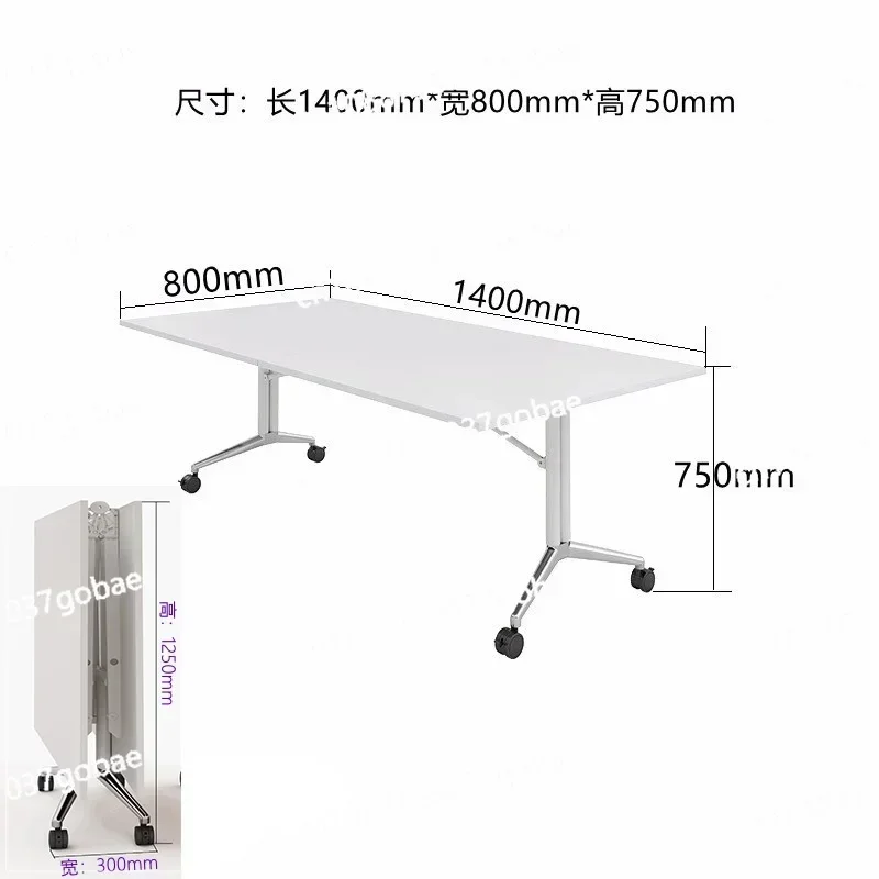 Zf folding conference training strip table can be combined and spliced mobile retractable conference room tables and chairs