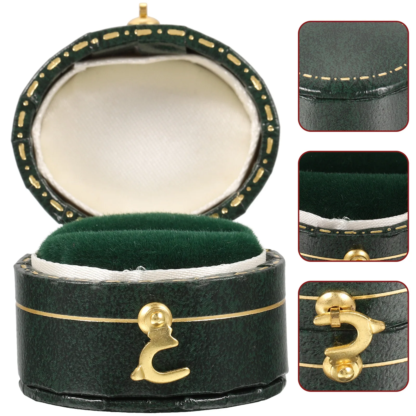 Piccola scatola per anelli Custodia da viaggio portatile delicata Elegante organizzatore per fedi nuziali Scatole a forma creativa