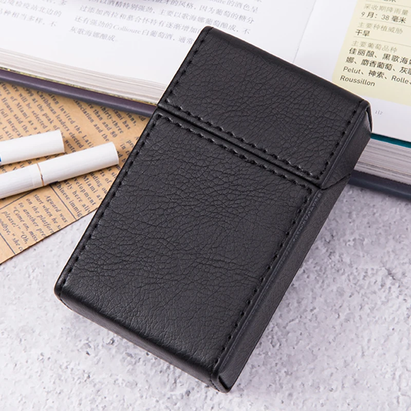 PU Leather Cigarette Case For Tobacco Storage Box Holder For Holding Up To 20 Cigar Protective Cover Lighter Sleeve Gadgets