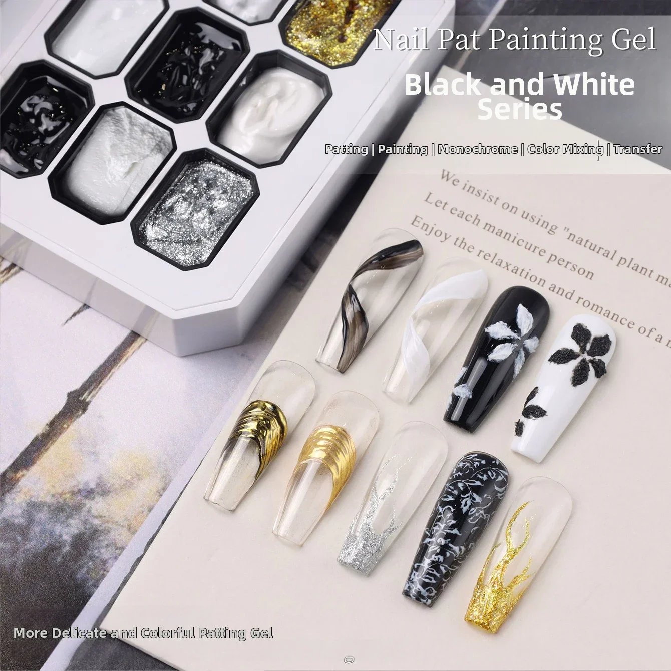 MIANEL 2026 New Black & White Series features 9 colors of painted relief paste with a no-wipe, solid plaster texture.