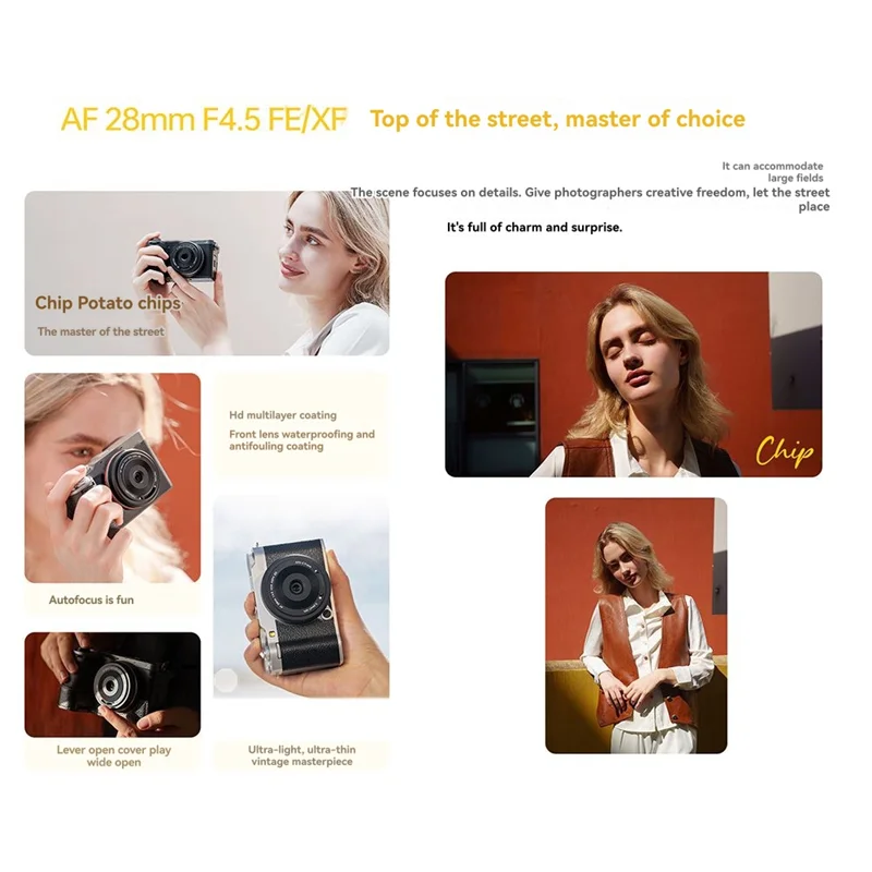 

Объектив VILTROX AF 28 мм F4,5 с автофокусом для крепления Sony E, полнокадровый ультратонкий дизайн, идеально подходит для фотографии