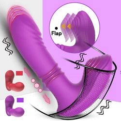 10 mode Wearable Tapping Telescopic Vibrator, Silicone G Spot massage Imitating Penis Sex Toys For Women And Couples