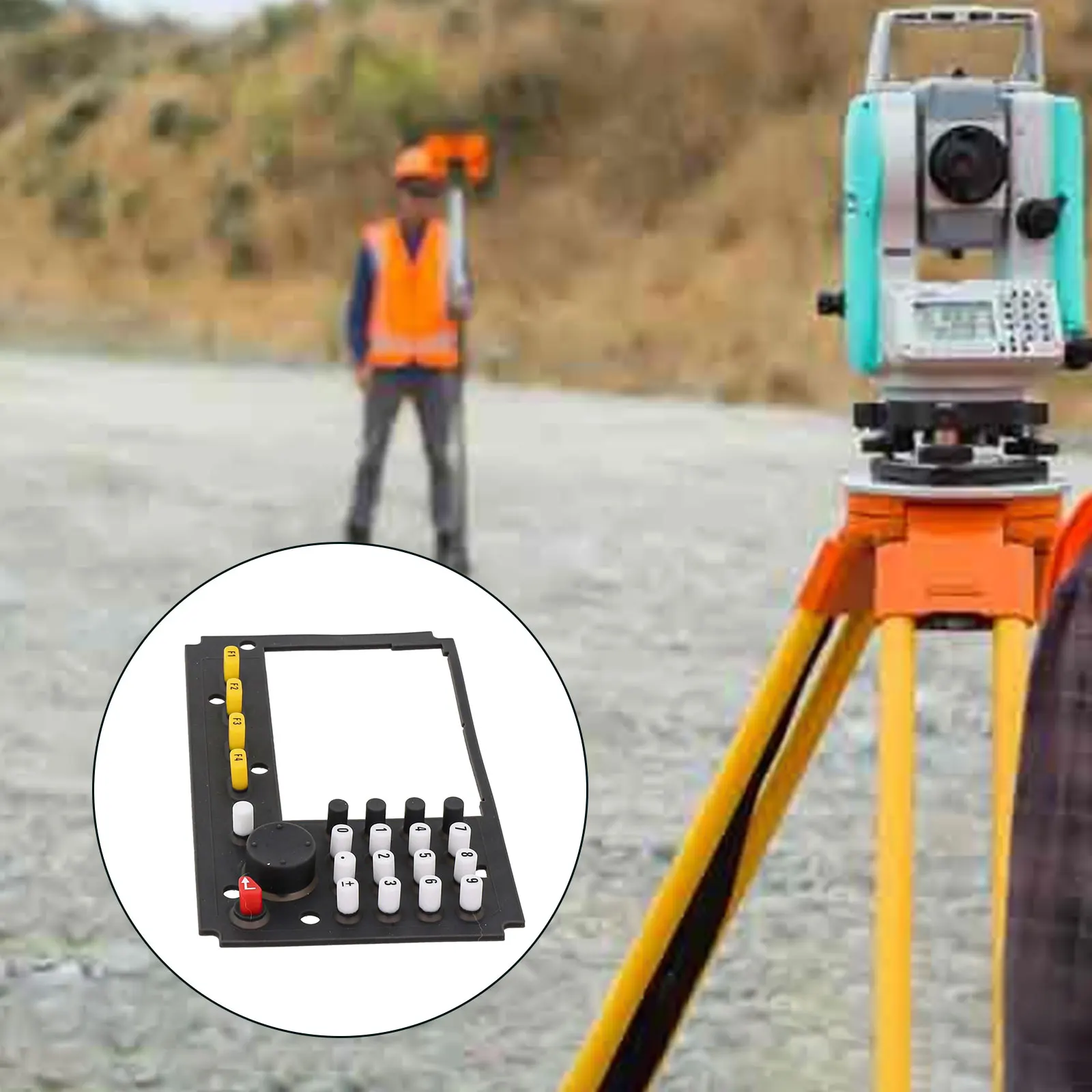 레벨 액세서리: 토탈 스테이션 GTS230 GTS332, GM52용 플라스틱 소프트 키보드, LCD 화면, 고무 키 및 플라스틱 버튼