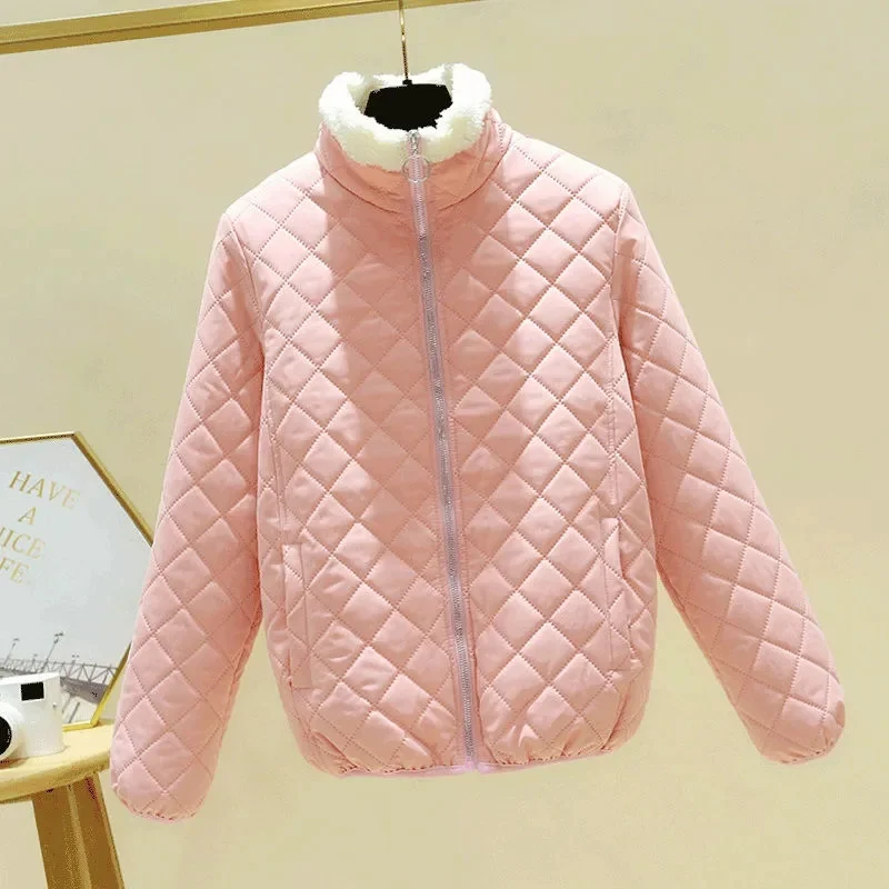 Spring Autumn Women\'s Thin Light Down Cotton Jacket 2023 Korean New Fleece Warm Cotton Outcoat Padded Jacket Female Short Coat