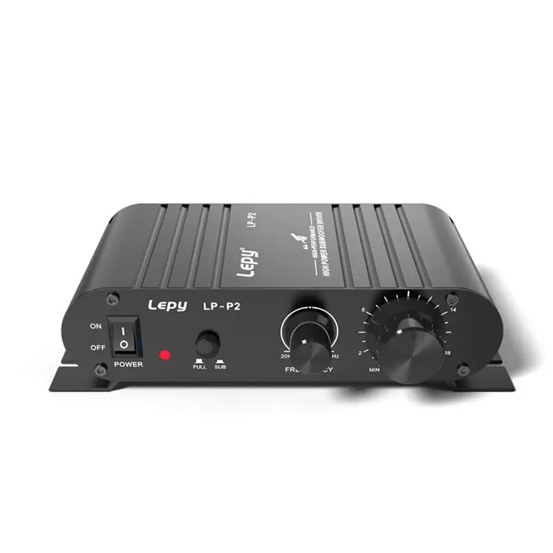Mini Subwoofer Lepy LP-P2 con Salida de Rango Completo de 100W y Salida Mono para Subwoofer, Amplificador de Audio