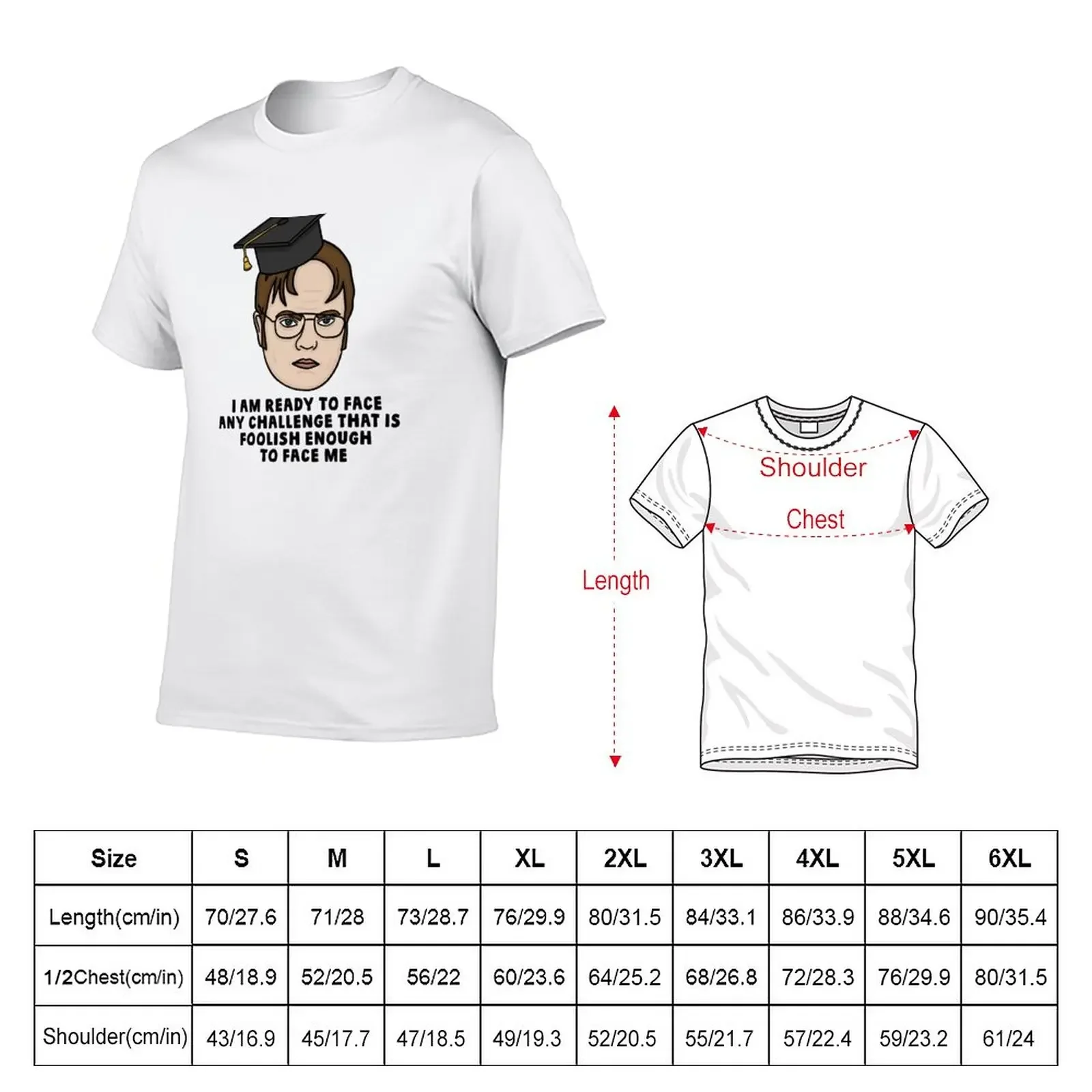 Dwight Schrute Graduation T-Shirt Blouse cute clothes tops T-shirt men