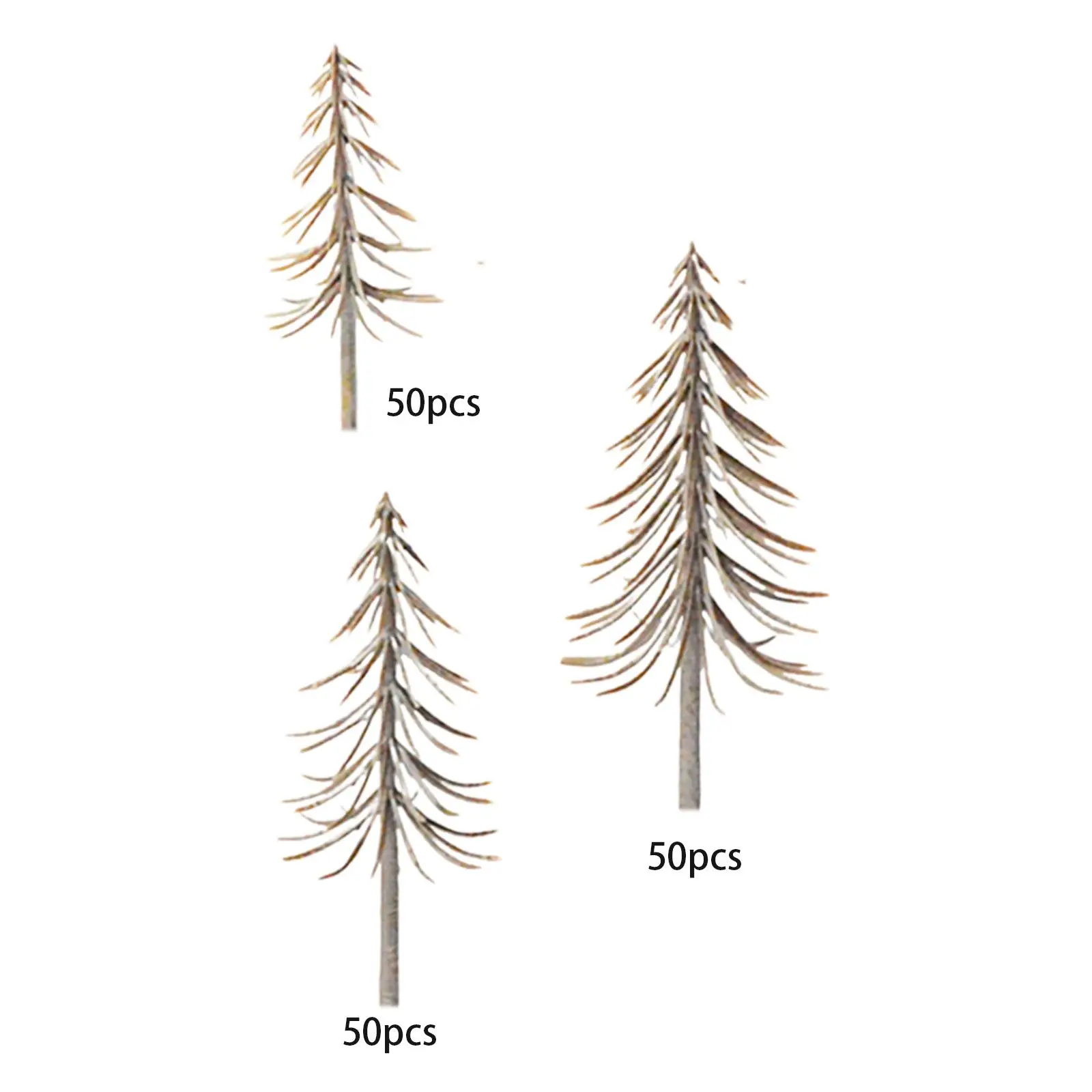 Confezione da 50 modelli di alberi da neve modello diorami ferroviari micro architettura paesaggistica