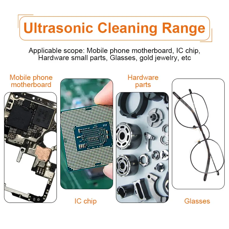 Amaoe UC-L08 Ultrasonic Cleaning Machine for Mobile Phone Motherboard Jewelry Watch Electronic Parts Cleaning Machine