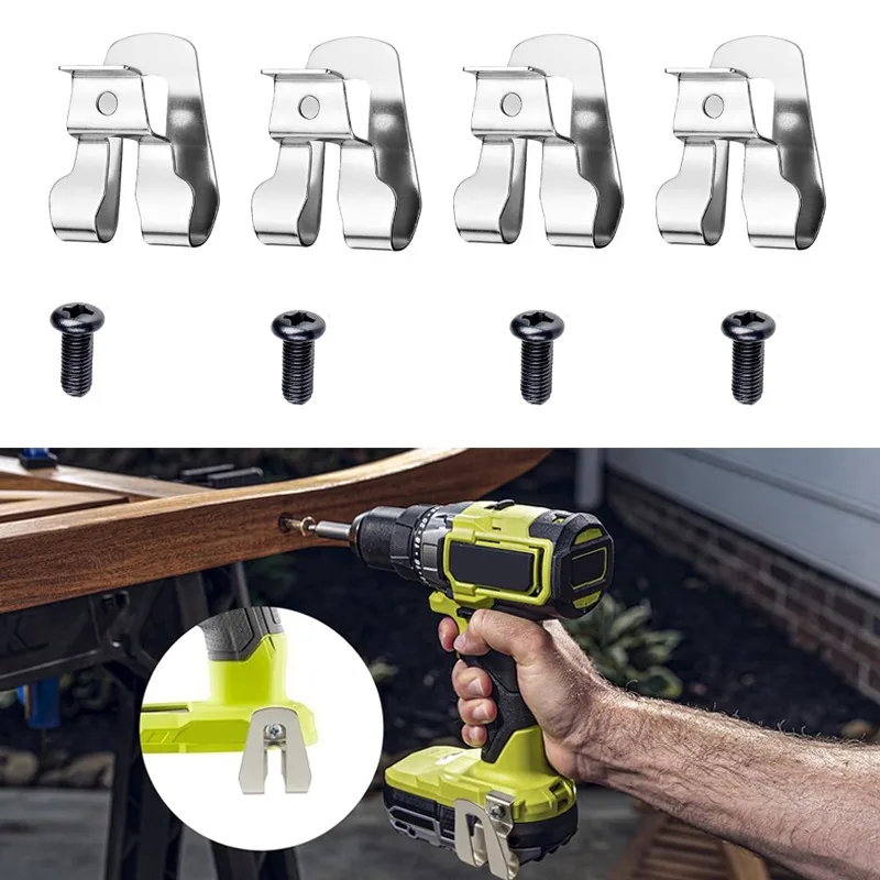 Drill Bit Holder Belt Hook Clip With Screws Kit For Ryobi/Ridgid Impact Driver Drill Holder Hooks Power Tool Accessories