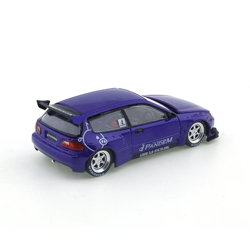 XCARTOYS POP RACE 1/64 PANDEM Civic EG6-Metallic Blue Cars Legering Motorvoertuig Diecast Metaal Model Kinderen Kerstcadeau Speelgoed voor Jongens