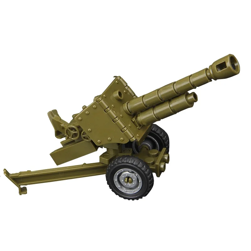 1 PC militare modello fai da te cannone obice interessato blocchi educativi regalo di compleanno adatto per bambini militari