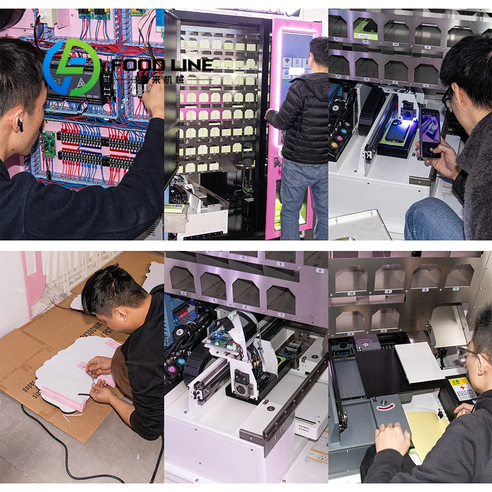 آلة طباعة حالة الهاتف المخصصة آلة بيع حالة الهاتف المحمول عملة بطاقة الائتمان نظام الدفع القهوة بار مركز التسوق