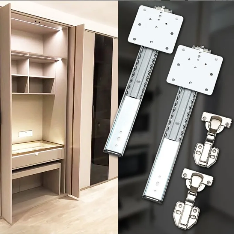 Multiple anti-collision device, silent cushioning hinge pocket sliding furniture hardware