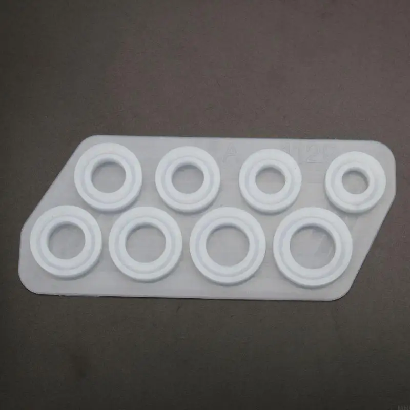 HX6D 8 PCS/Moldes anillo resina Set Moldes anillo silicona Tamaños variados fundición anillo
