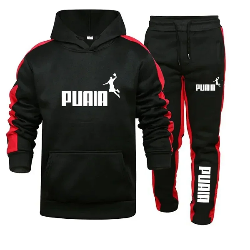 Men's hooded sweatshirt and jogging pants High quality gym wear two-piece fall/winter casual street sportswear suit
