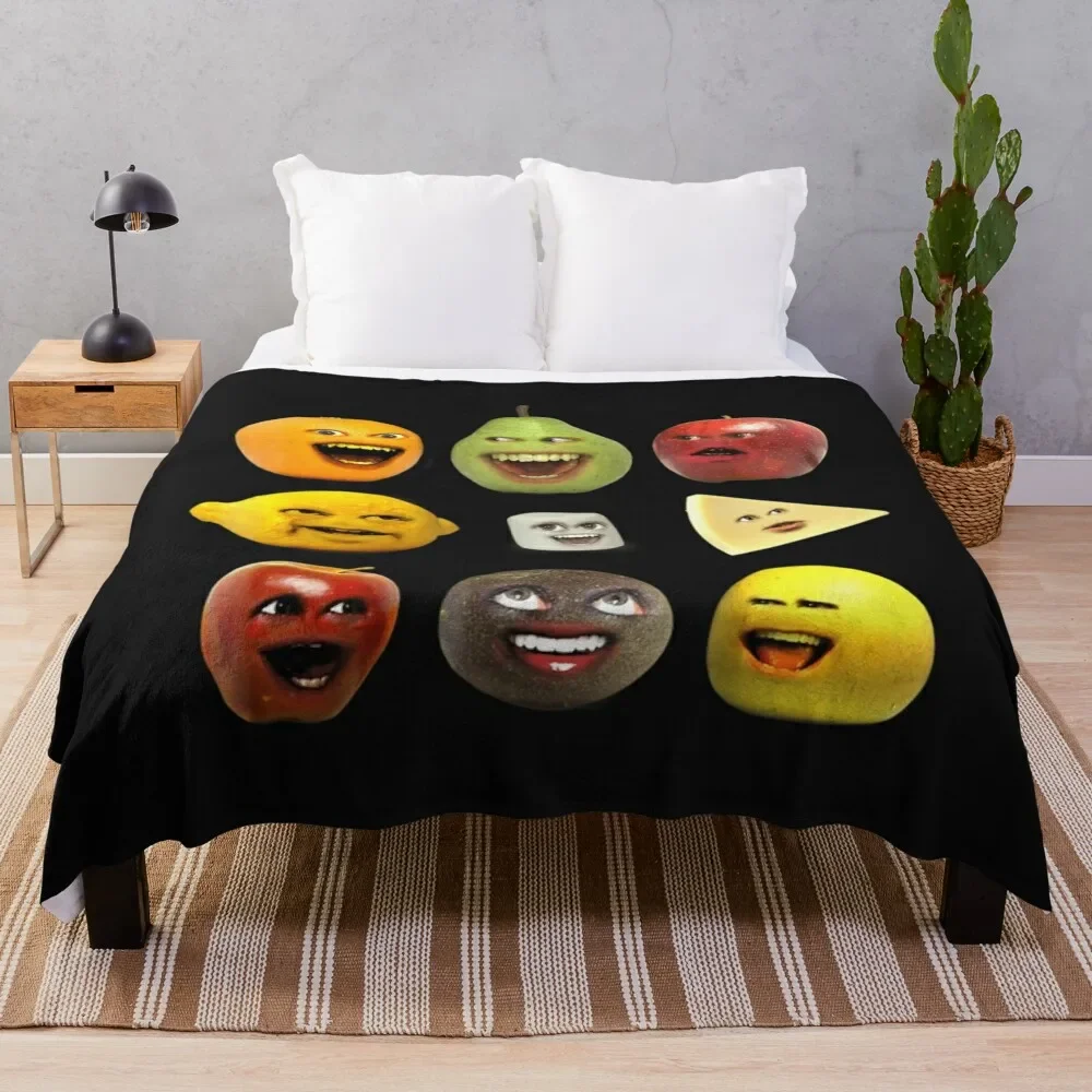 

Annoying Orange And Characters Throw Blanket Summer Cool Breathable Blanket for Sleeping