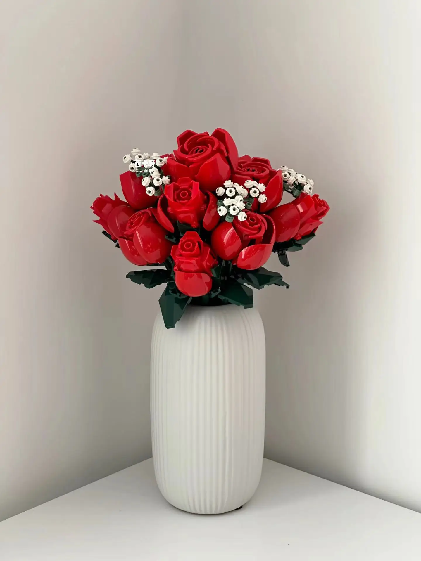 

Bouquet of Roses Compatible 10328 Construction Home Décor Artificial Flowers Building Blocks Toys Bricks Birthday Christmas Gift