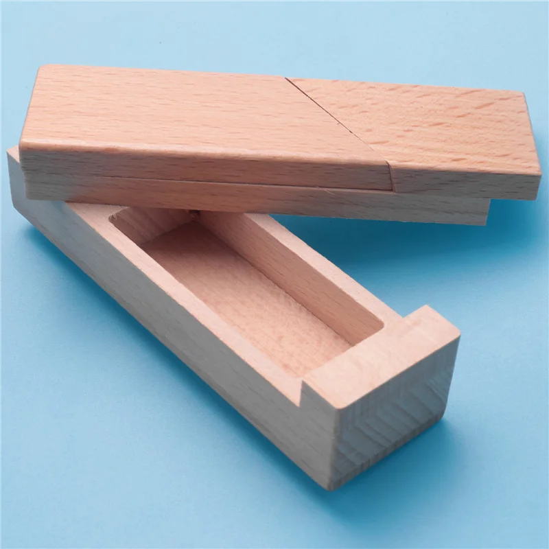 

A49K-4X Wooden Brain Teaser Secret Opening Puzzle Box Magic Mysterious Box Gift Box