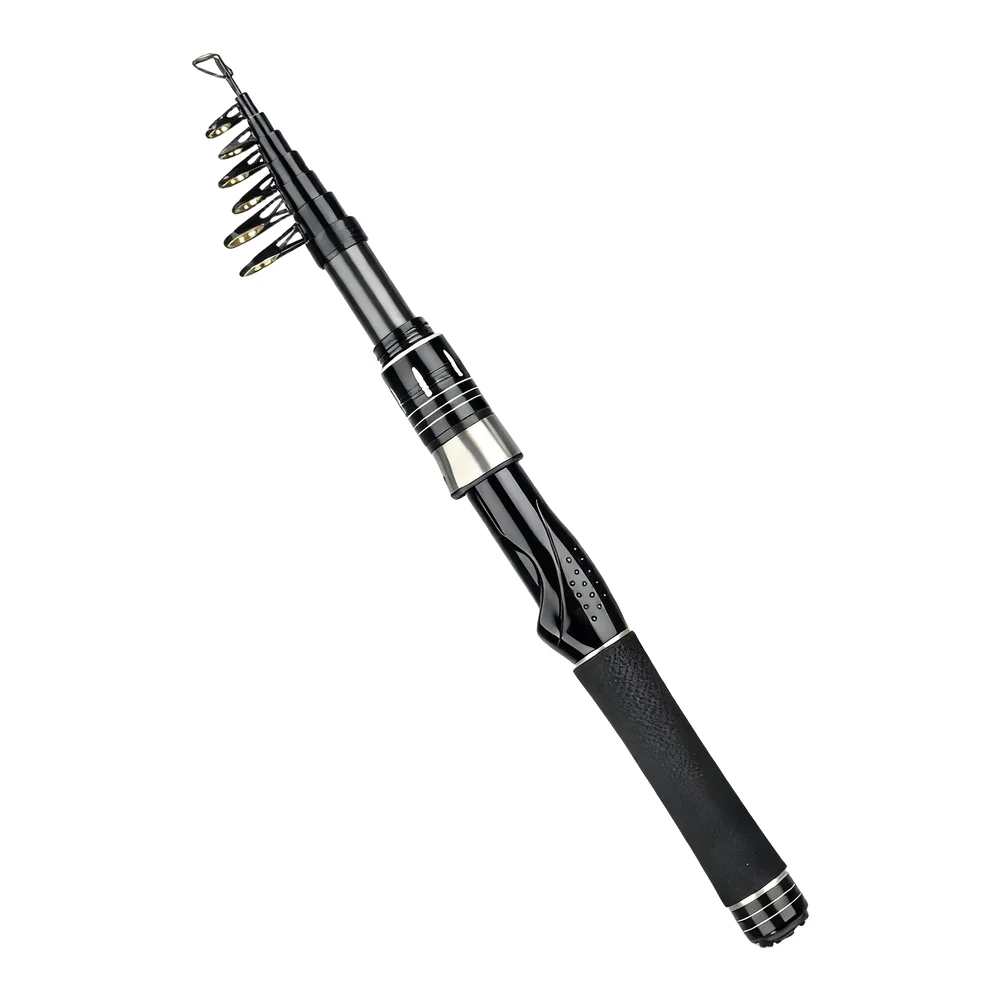 Ultralight Telescopic Carbon Fishing Rod With Ceramic Guide Rings Fast Action Portable Pole For Shore And Sea Fishing 1.5M-2.4