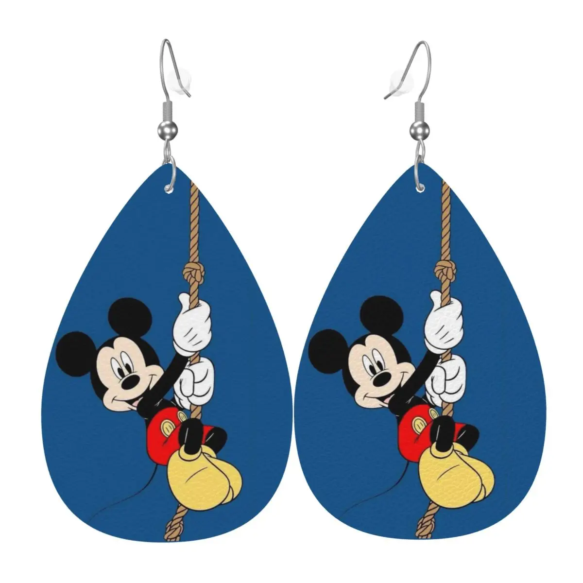 

Серьги-подвески на заказ, коллаж Микки Мауса, кожаные серьги-капли, аниме, мультфильм, ПВХ, кожа, для подарков, изящные украшения