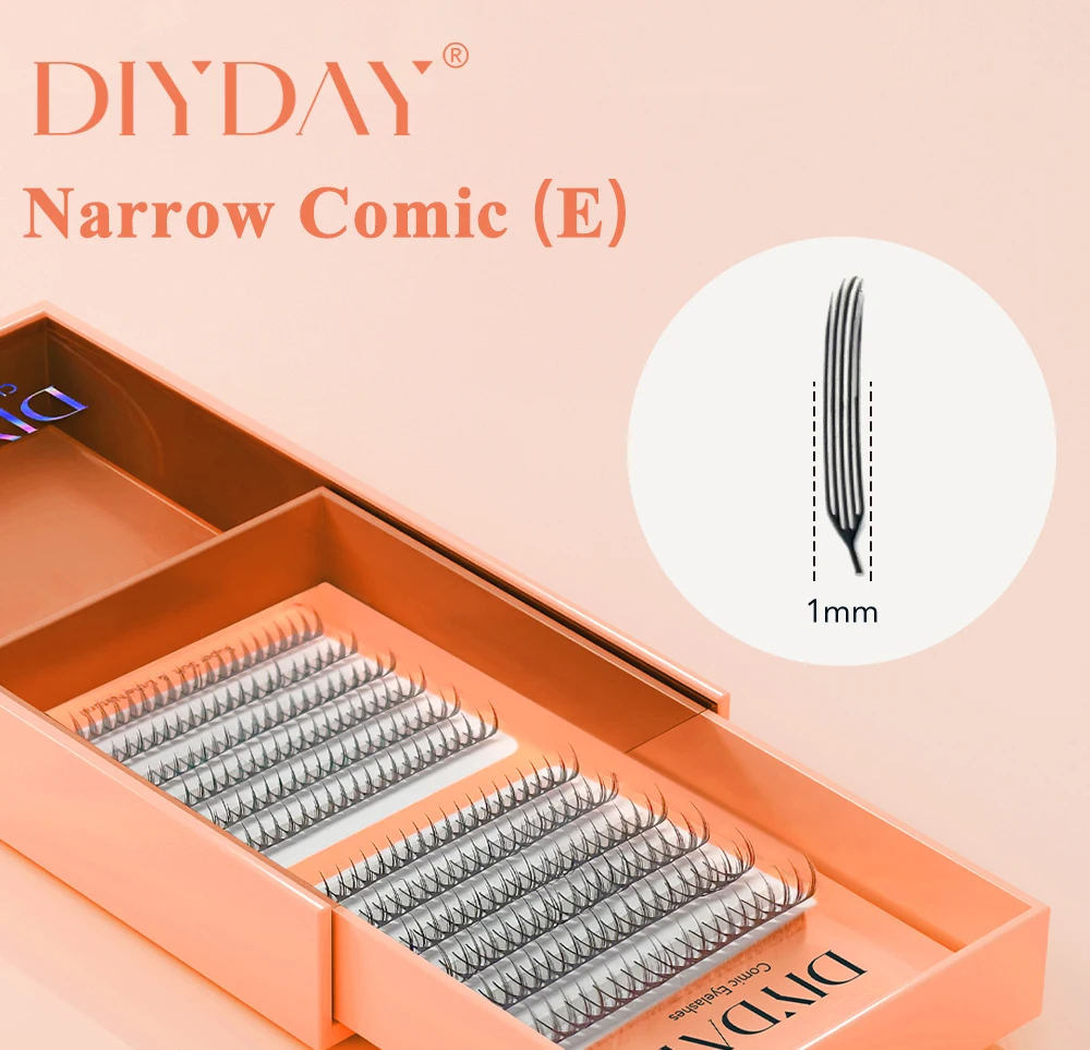 DIYDAY Narrow Comic False Mink Eyelash Extension