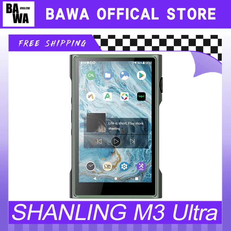 SHANLING M3 Ultra Android10 MQA Portable HiFi Music Player MP3 Hi-Res Audio DAC AMP Dual ES9219C chips Bluetooth5.0 DSD256 M3U