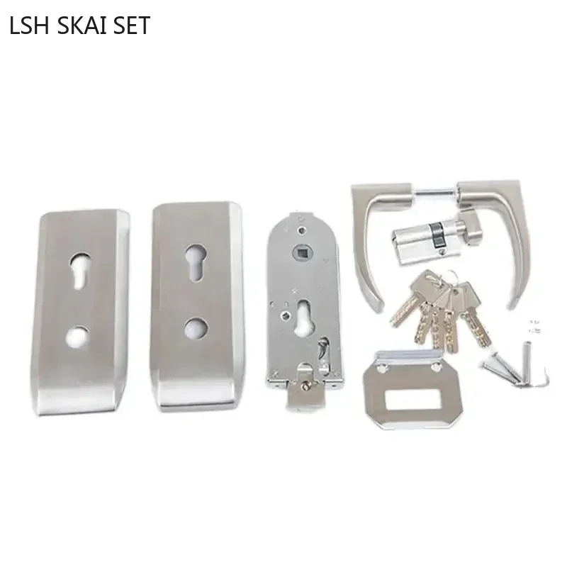 Imagem -06 - Escritório Glass Door Lock Handle de Quarto Varanda Home Security Hardware Lockset Aço Inoxidável