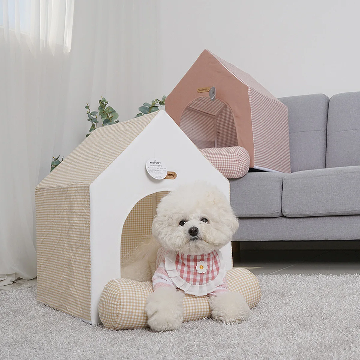 

Pet Luxury Princess Deluxe House for Teddy Bear Schnauzer Dogs Cats Puppy Kitten Indoor Fluffy Warm Cozy Kennel Pet House Tent