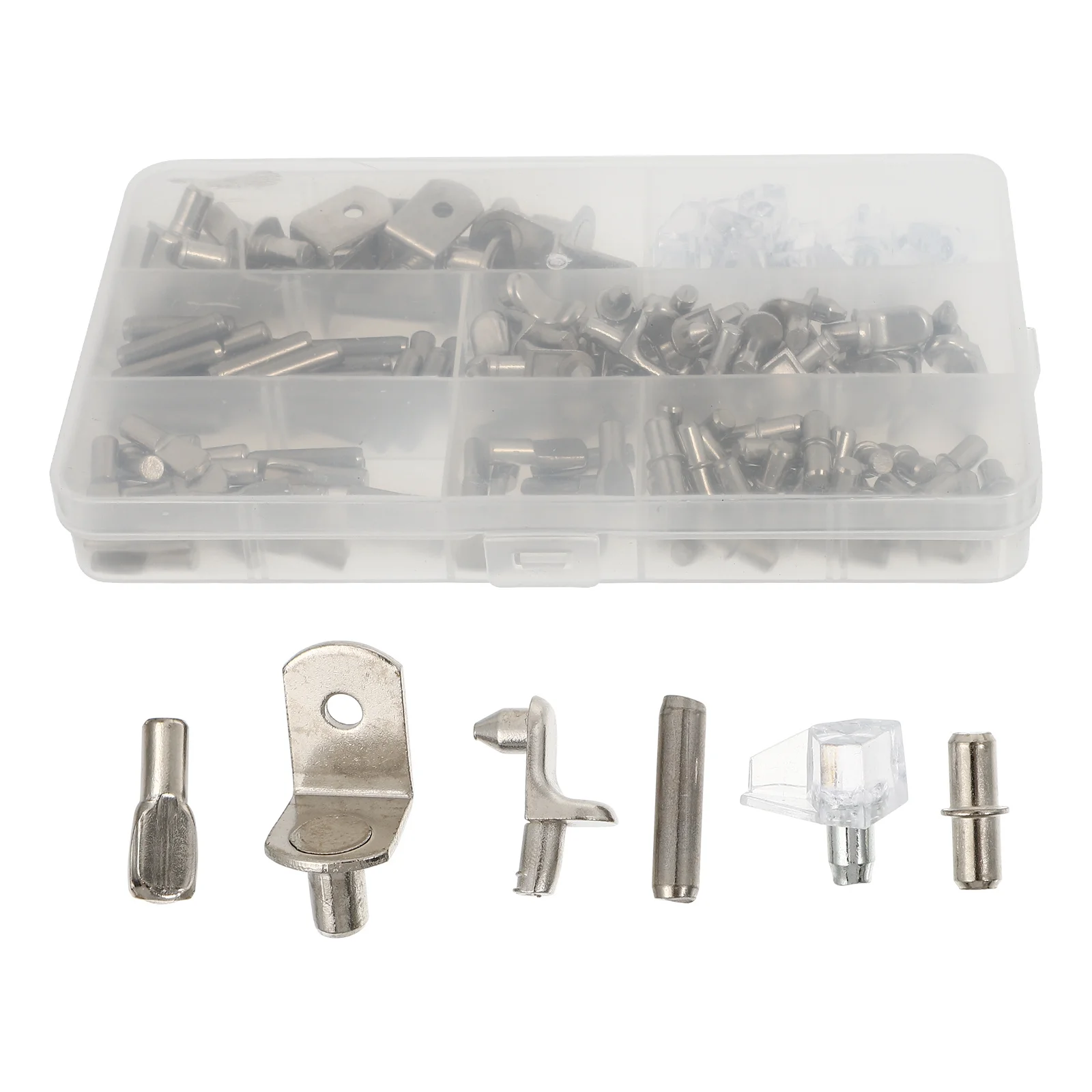 

160Pcs Shelf Support Pegs Premium Metal Brackets for Cabinet Bookcase Adjustable Strong Holders Fit Wood Glass Shelves