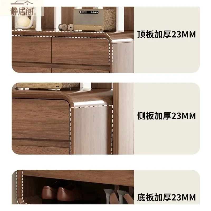 Entrance cabinet Hanging hanger Shoe cabinet Household door partition Living room with shoe changing stool