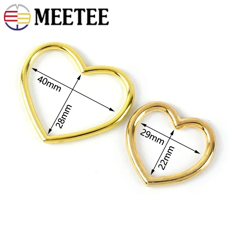 5/10/20Pc 29/40mm Cuore di Metallo Fibbia O D Anello di Chiusura Borsa Cintura Tessitura Cinghia Decorativa Regolare Gancio Hardware FAI DA TE