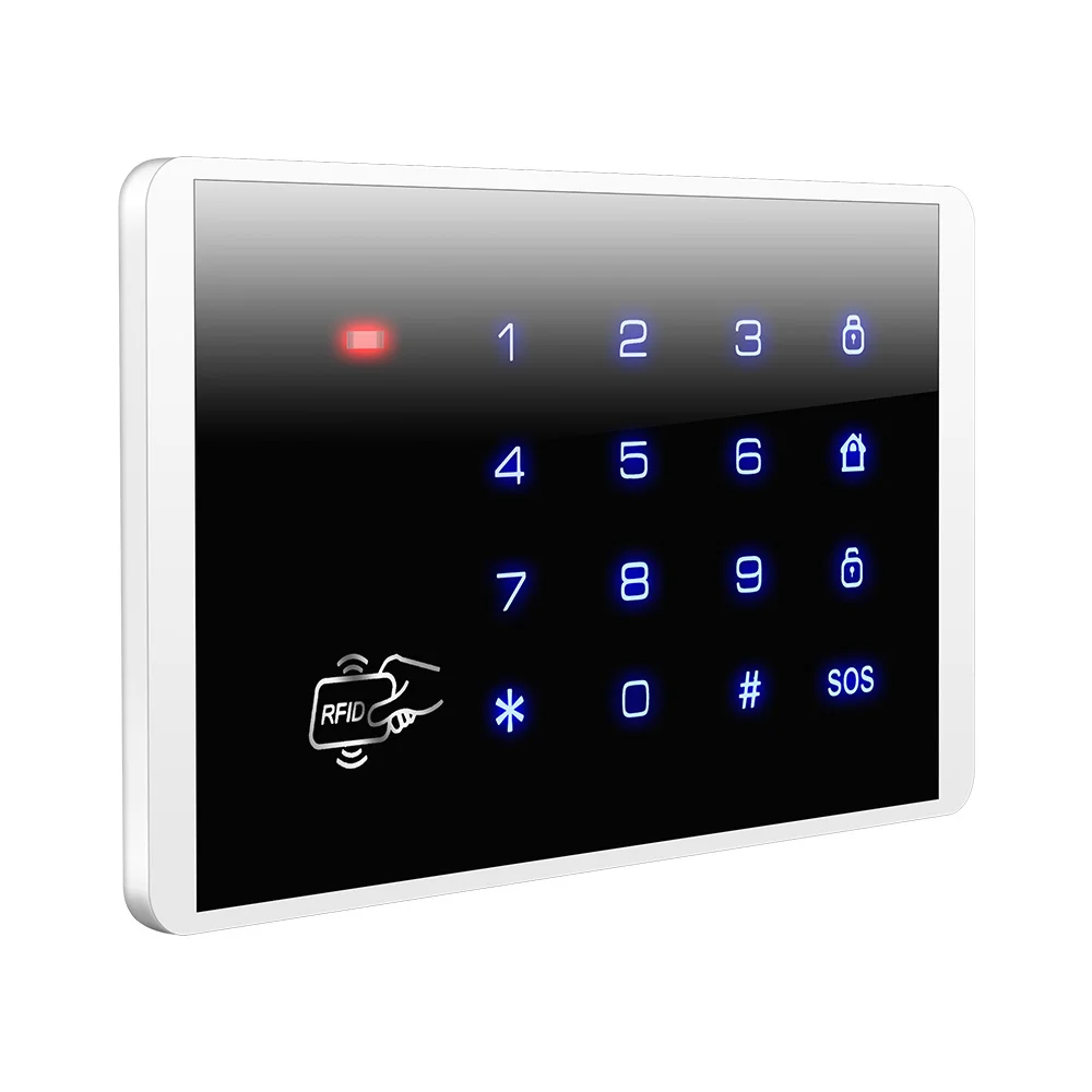 FUERS K16 433MHz Keypad Keyboard Sentuh RFID Nirkabel untuk G18 W181 W204 K52 PSTN GSM WIFI Sistem Alarm Keamanan Rumah