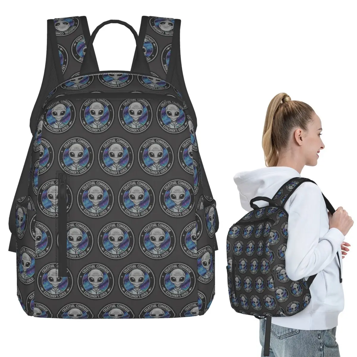 

Alien 1 Backpack Student BookBag Children School Bag Computer Shoulder Bags Men Women