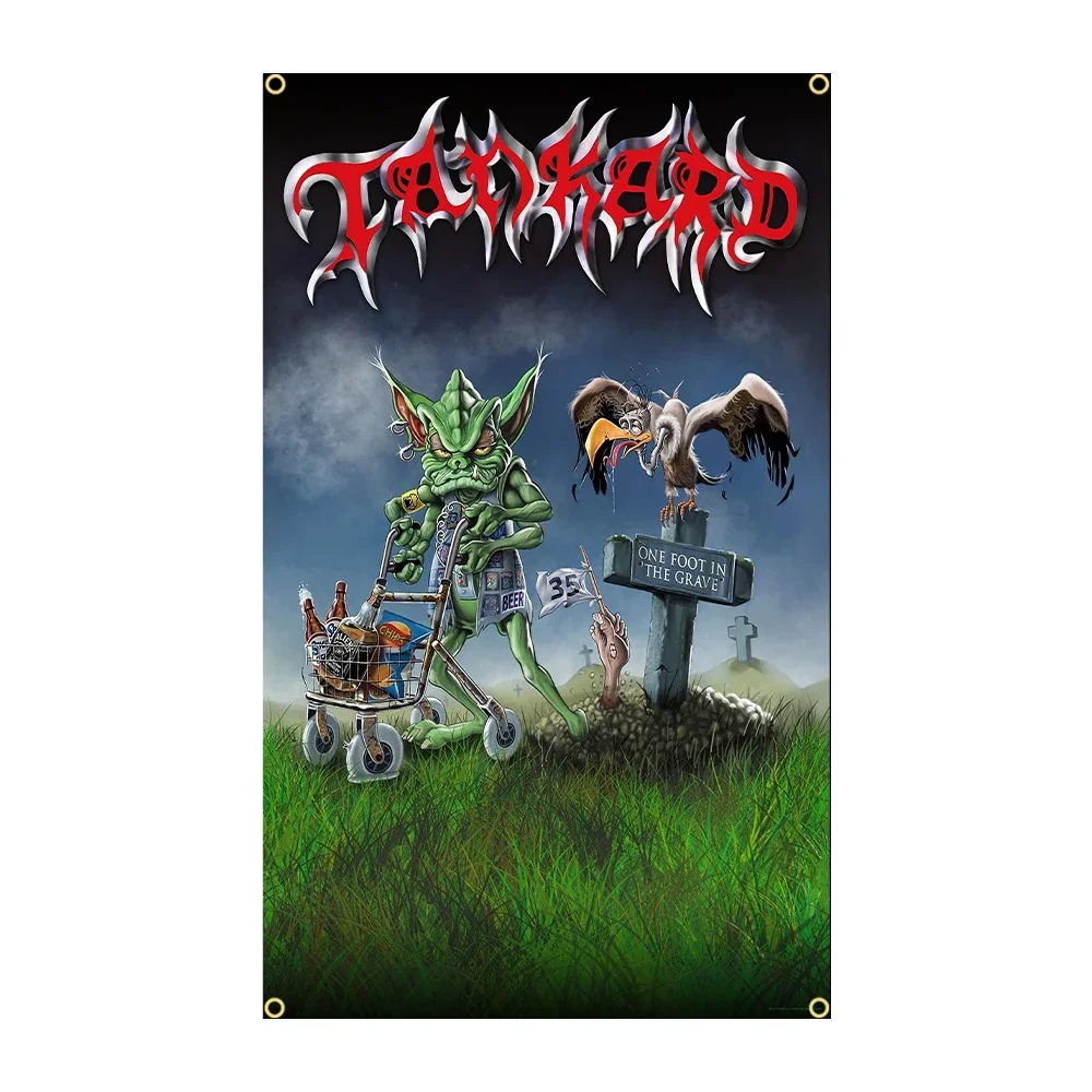 FLAGDOM 90X150CM 3X5Ft Tankard Band Flag Famous German Rock Band Polyester Printing Thrash Metal Band Banner For Decor