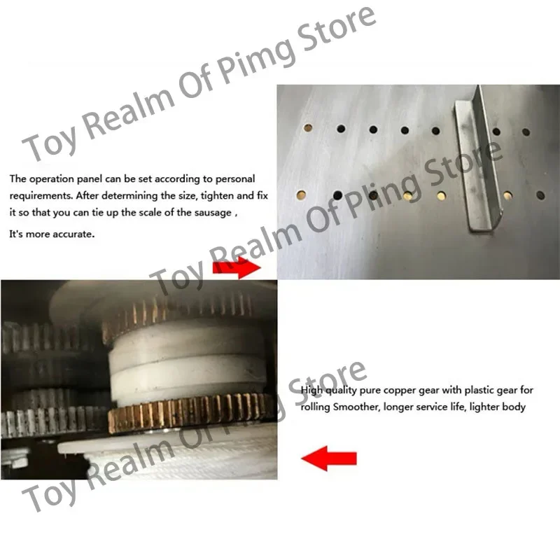 Hand-cranked automatic Food Material Portable Manual Sausage Twisting Machine  Knotting Tying Binding Linker