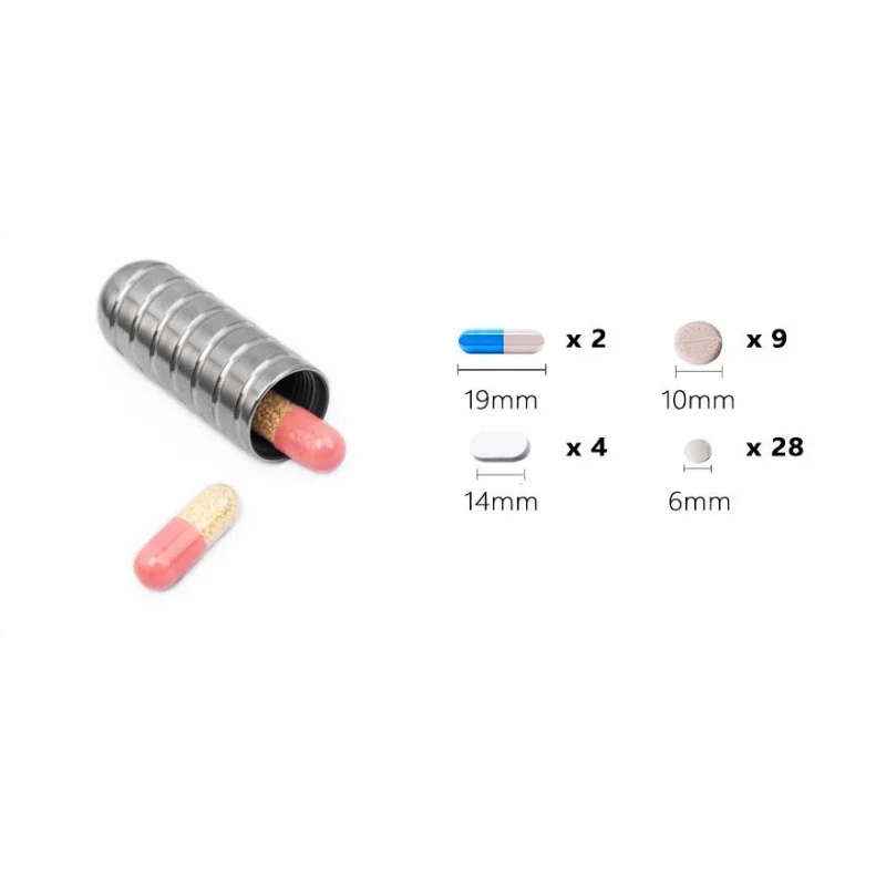 Titanium Alloy Sealed Capsule Storage Container Thread Bottle Multi-function Gadget Keychain Medicine Case Waterproof Pill Box