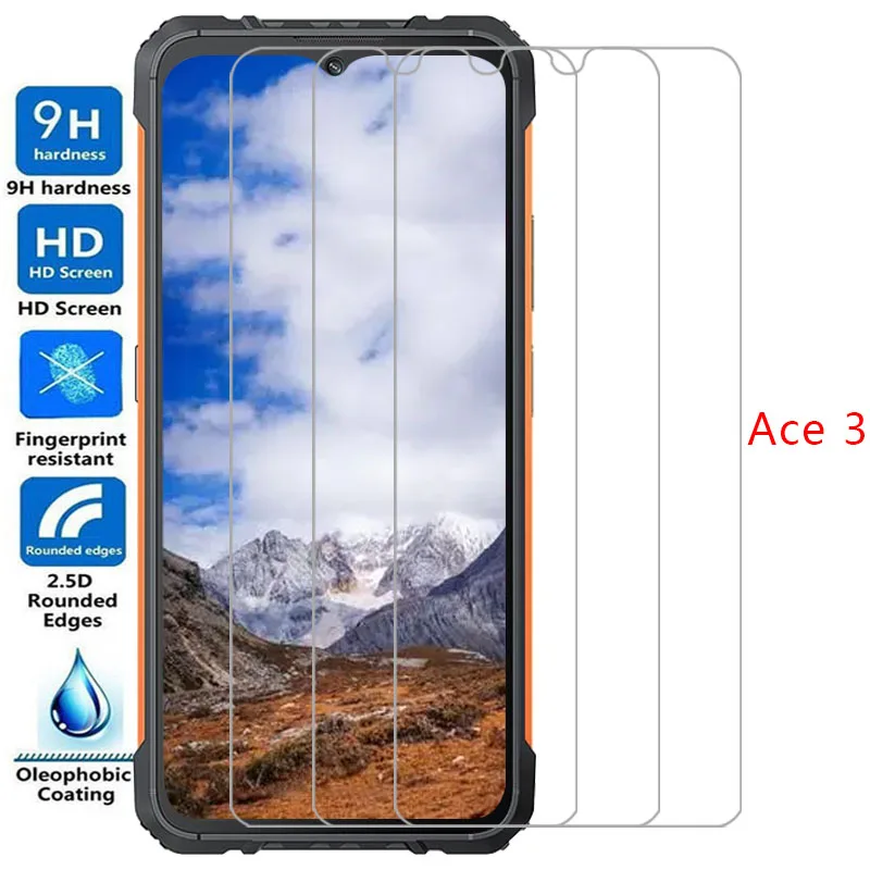 Funda de teléfono para cubot kingkong ace 3, protector de pantalla de vidrio templado en king kong ace3, contraportada 360, funda protectora kingkon 3