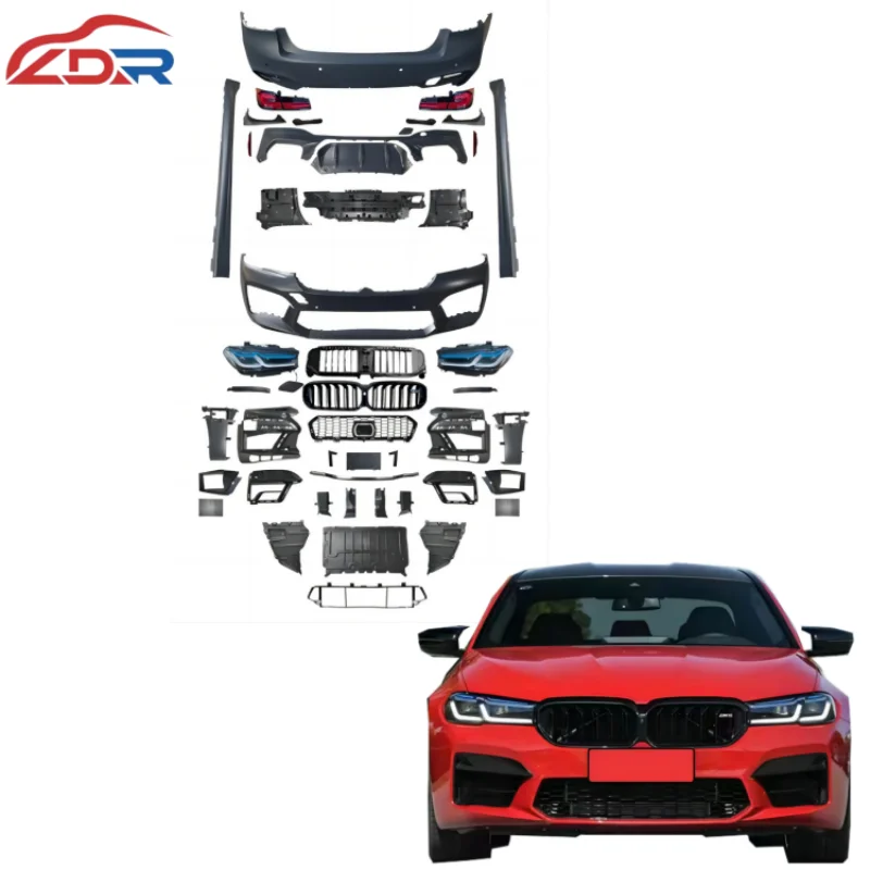 for BMW 5 Series G30 PRE upgrade to G30 /G38 LCI Car Body Kit New Rear Bumper and Headlight Accessory  2023new style LED