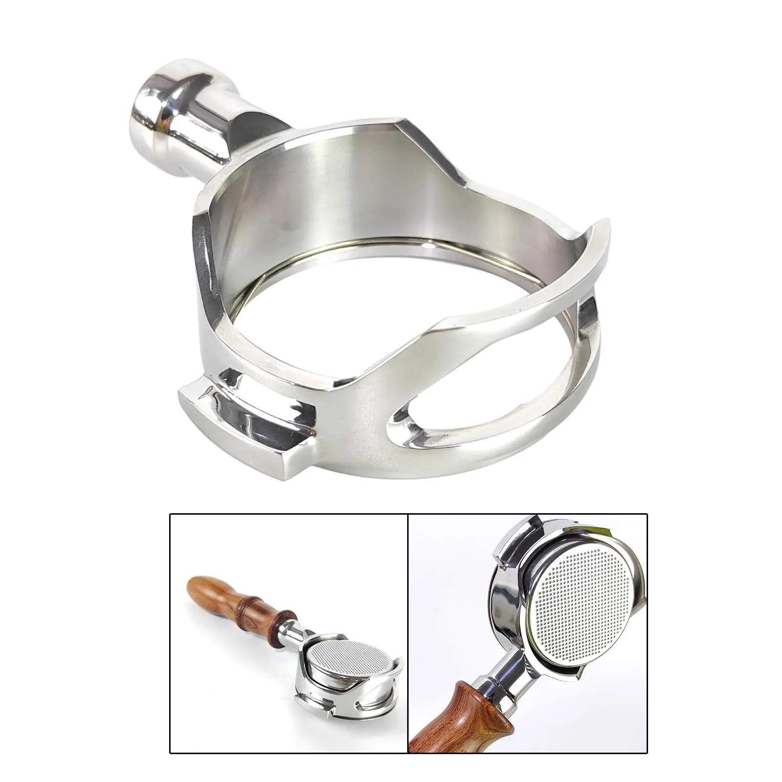 Parti della testa del gruppo portafiltro portafiltro senza fondo da 58 mm Sostituzione professionale senza fondo per macchine da caffè espresso E61 Negozio