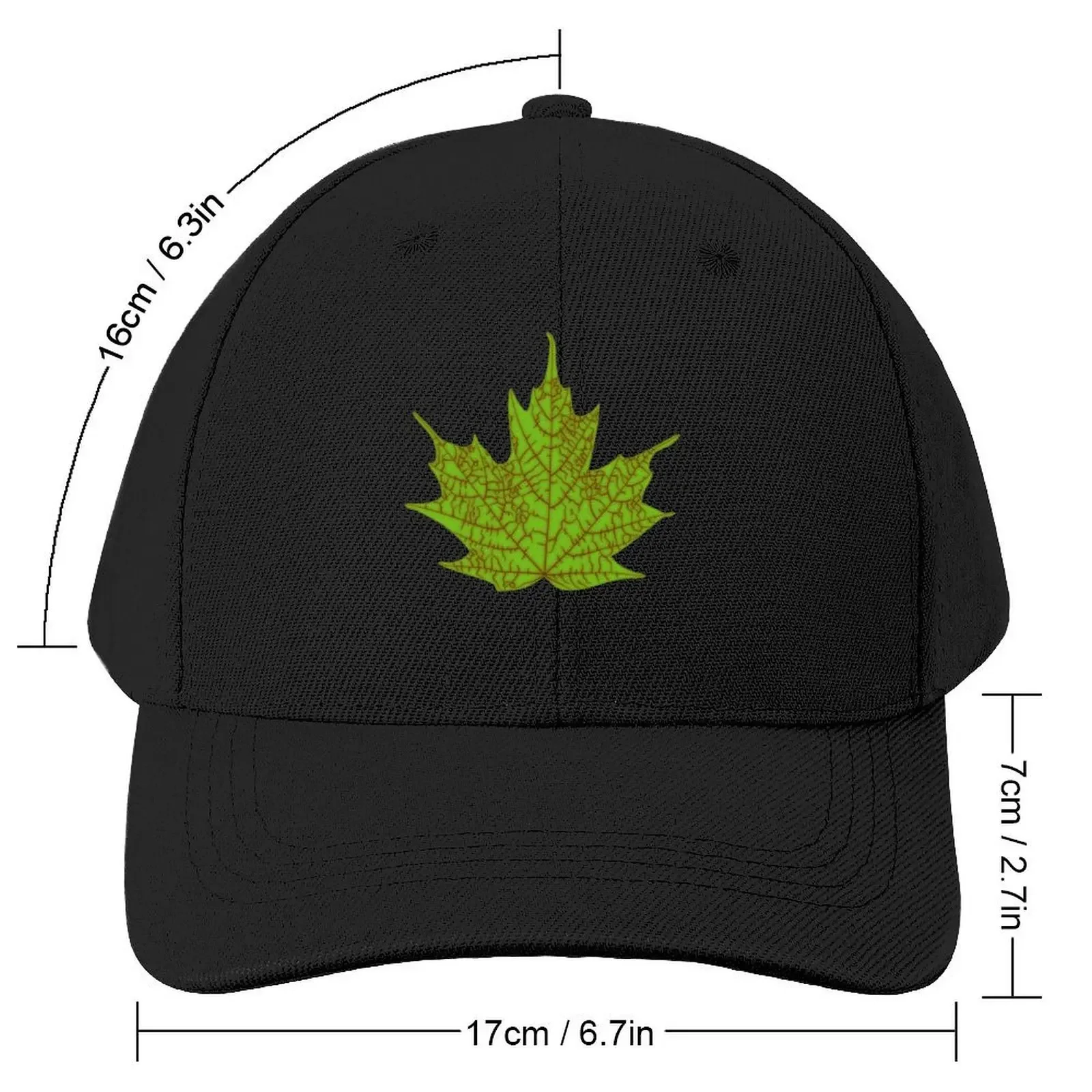 Green Maple Leaf Baseball Cap fashionable Snapback Cap hard hat Visor Woman Men's