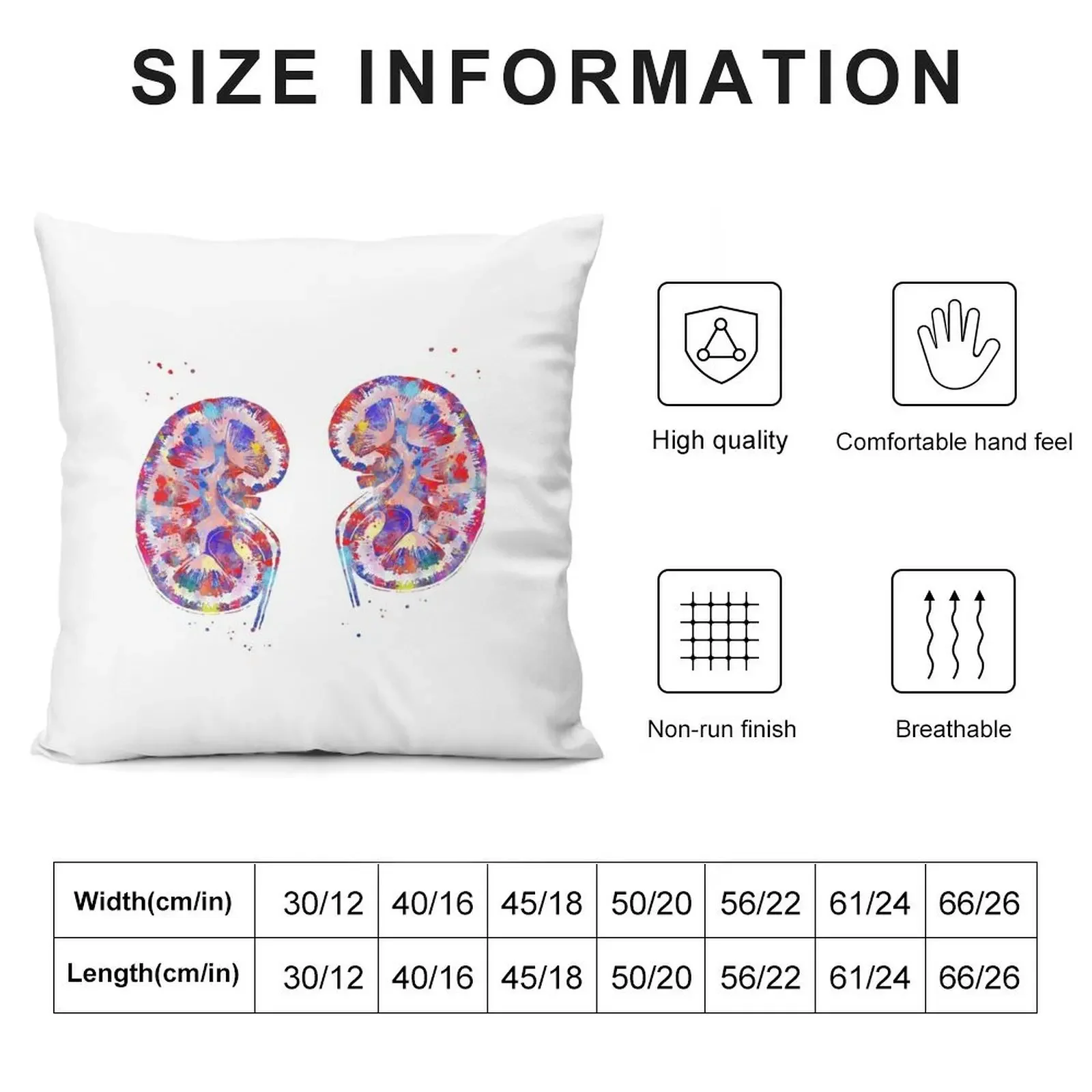 The kidneys anatomy, kidneys art, anatomy, watercolor kidneys Throw Pillow pillowcases for sofa cushions Pillow Decor pillow