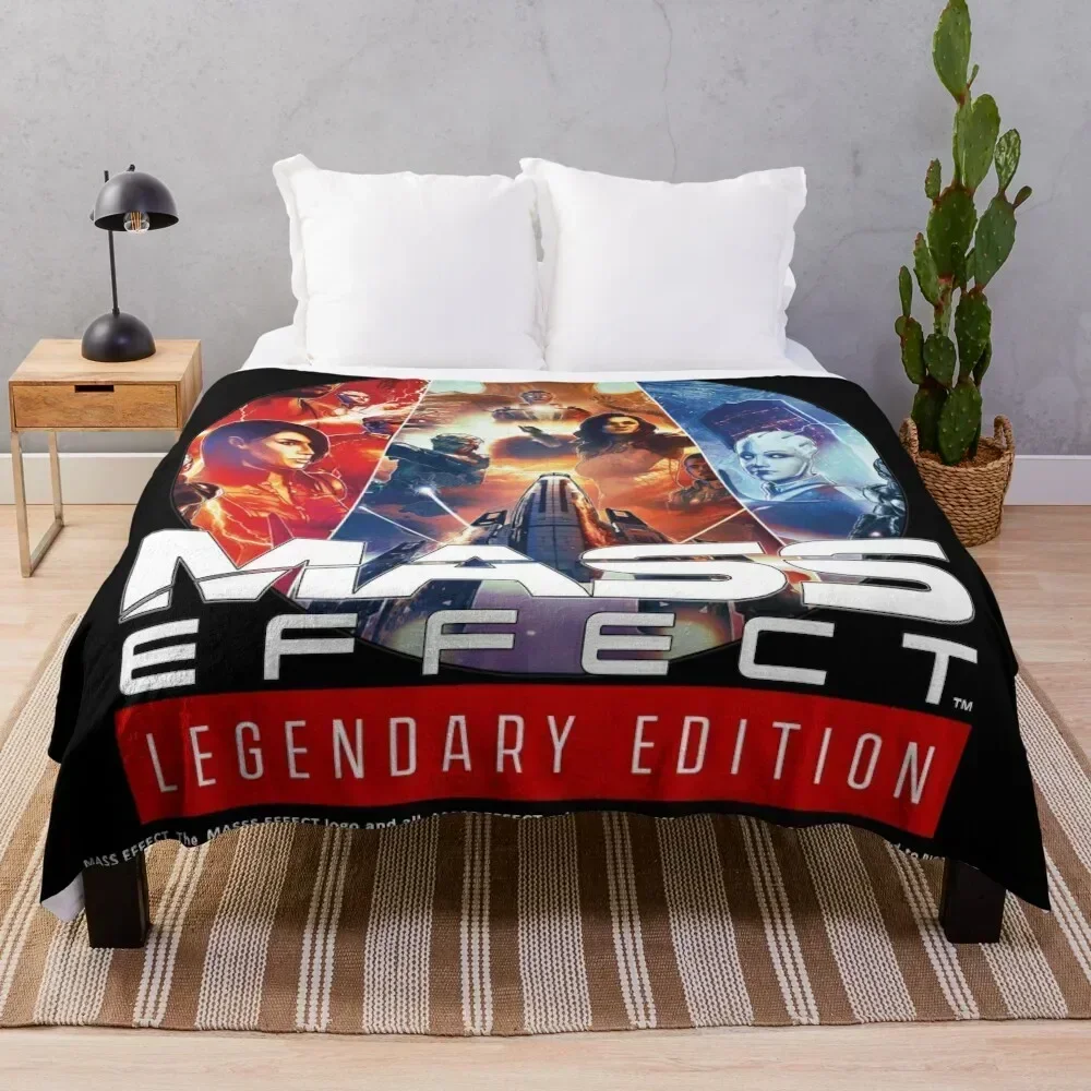 Mass Effect: Legendary Edition (Trilogy) - Alternate Throw Blanket Plaid on the sofa Large Blankets