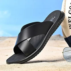 Men's Slippers Summer 2023 Large Size Outdoor Beach Casual Sandals Trend Men Shoes Flat Non-slip Comfortable Shoes Zapatillas