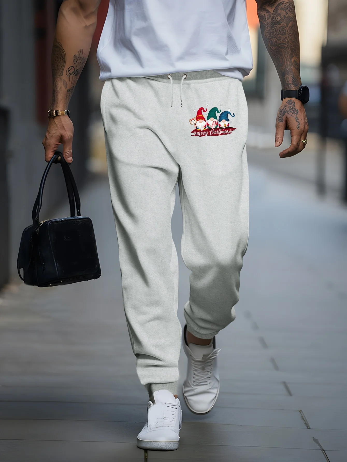 2026Holiday Christmas Cartoon Print Men's sweatpants, Breathable Sports Men's sweatpants Jogger Trousers For Home Relax